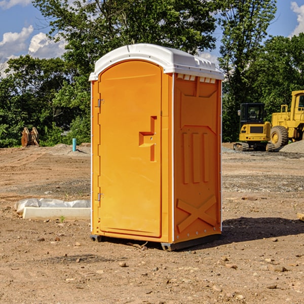 how often are the porta potties cleaned and serviced during a rental period in Adamsville